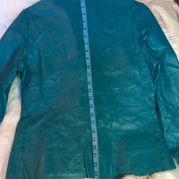 Metrostyle Beautiful Turquoise Leather Jacket. NWT - Picture 10 of 11